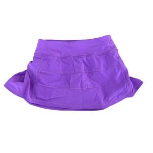Lululemon Pace Rival Mid Rise Skirt Purple Size 0 Regular Athletic Tennis Skort